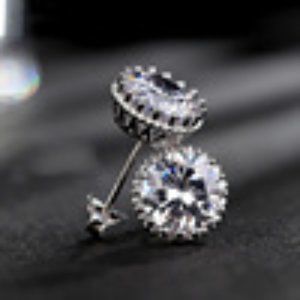 PALACE STYLE CROWN ZIRCON EARRINGS WOMEN SMAL